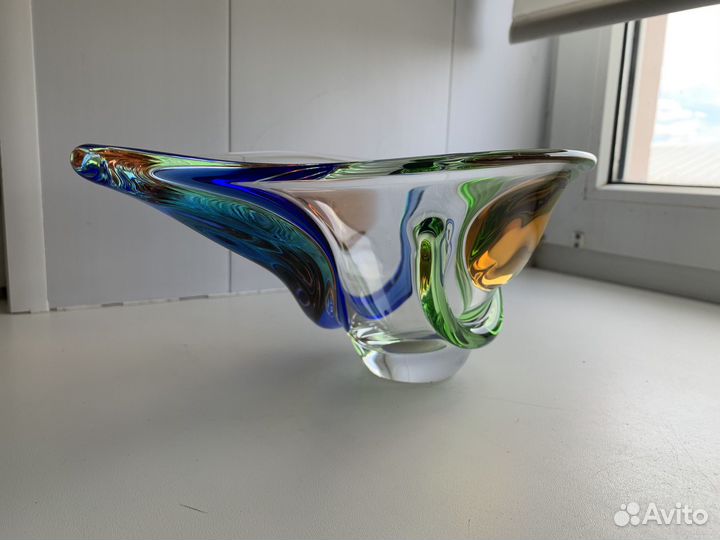 Ваза, фруктовница рапсодия богемия. Тяжелая