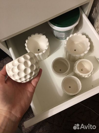 Горшки гипсовые