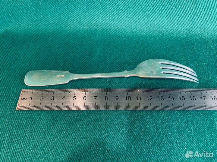 Антикварные, серебряные, столовые вилки (5 шт)