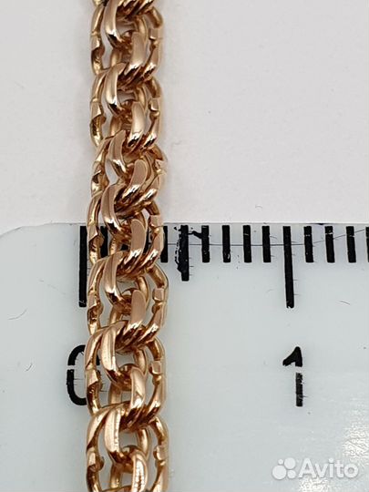 Золотая цепь полновесная плетение Бисмарк 16,94гр