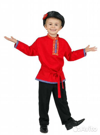 Косоворотка, картуз, русская рубаха, костюм Емели