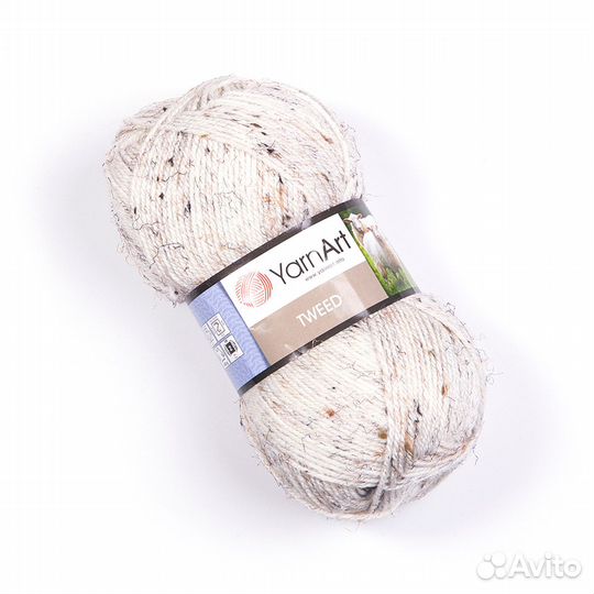 221 молочный Пряжа YarnArt 'Tweed' 100гр 280м (30%