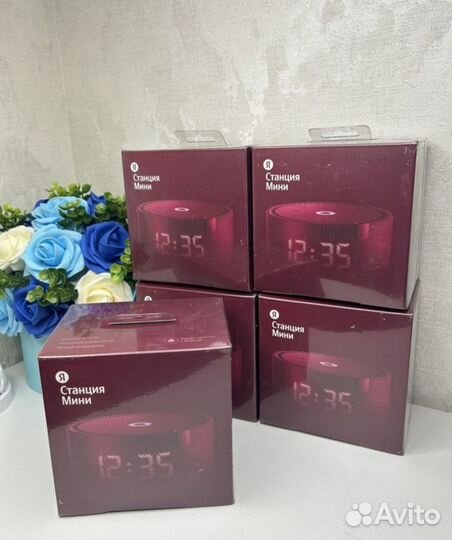 Яндекс станция мини с часами с Алисой новая