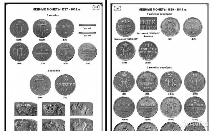 Каталоги царских монет