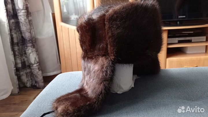 Норковая шапка мужская 56 65