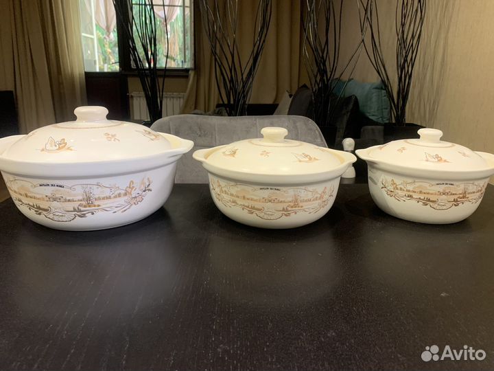 Кастрюля керамическая жаропрочная