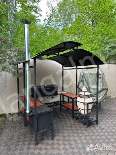 Кованные мангалы с крышей