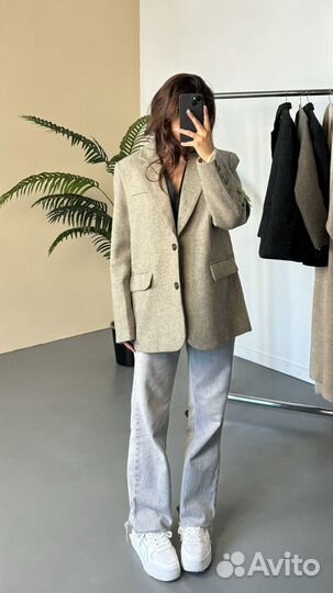 Пиджак пальто полупальто жакет утепленный