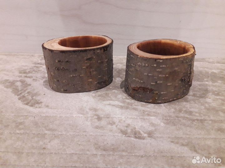 Комплект из 2 форм для заливки свечей (дерево)