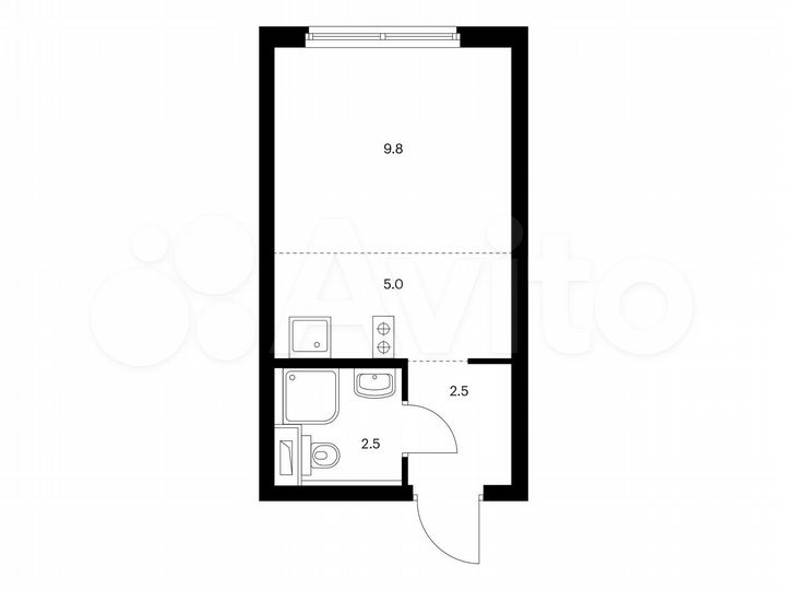Квартира-студия, 19,8 м², 17/33 эт.