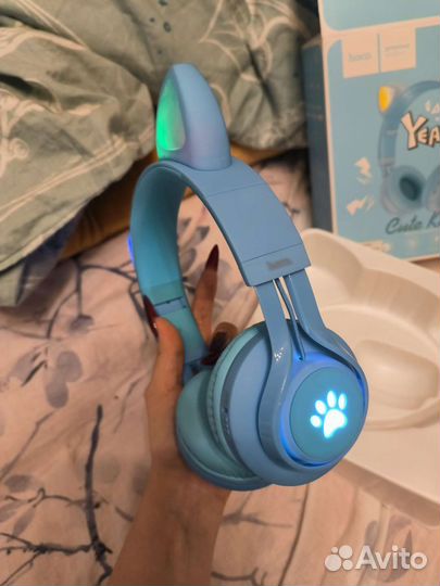 Детские Bluetooth наушники Hoco W39 Cat