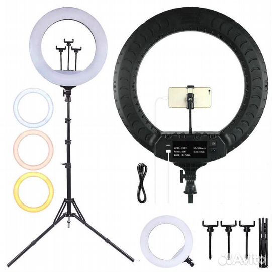 Кольцевая лампа 37см + Штатив + Держатель