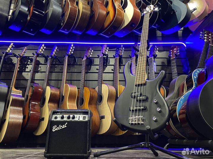 Бас Гитара Cort PJ-OPB Action Series + Комбоусилит