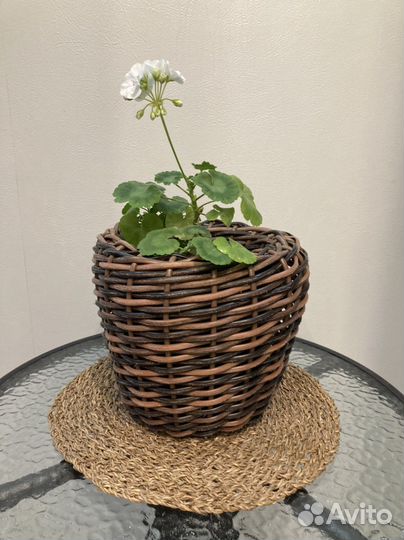 Кашпо для цветов из ротанга