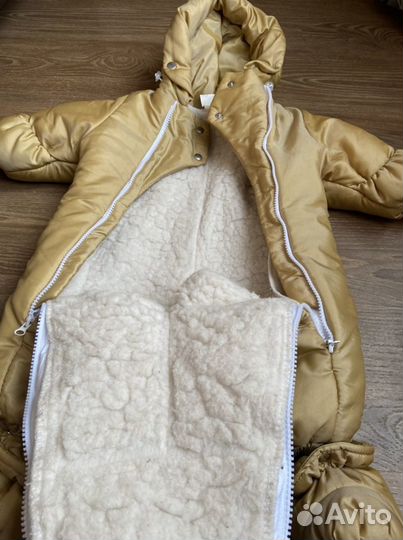 Комбинезон зимний 62 68 + шапочка в подарок