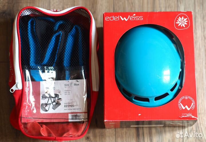 Детская страховочная система и каска Edelweiss