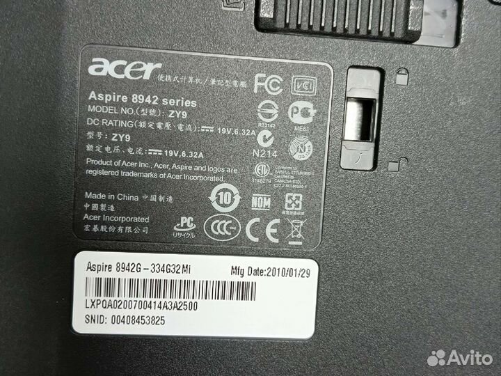 Ноутбук Acer на запчасти