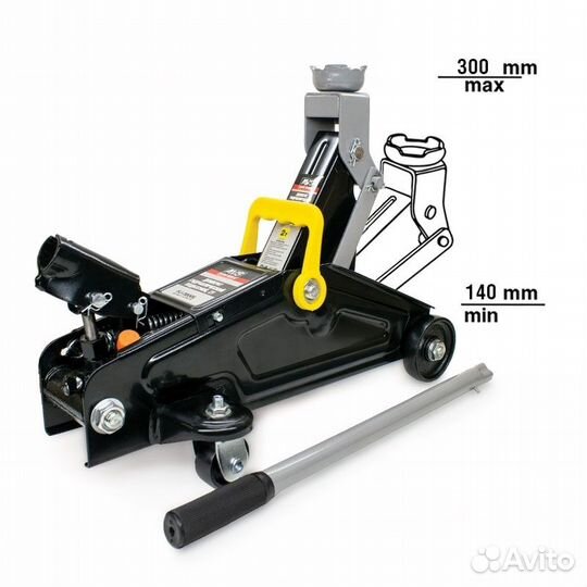Домкрат подкатной AVS FJ-2000L, 2т, 140-300мм. в к