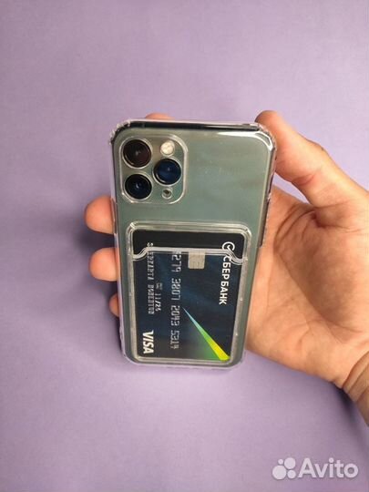 Чехол на iPhone с карманом для карт