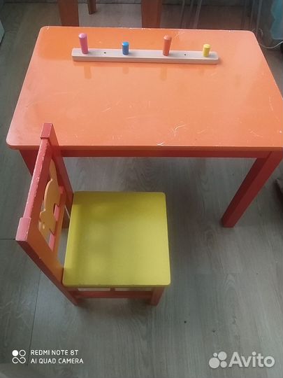 Детские стол и стул IKEA