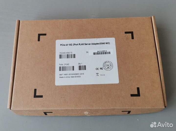 Сетевой адаптер Intel X540-T2