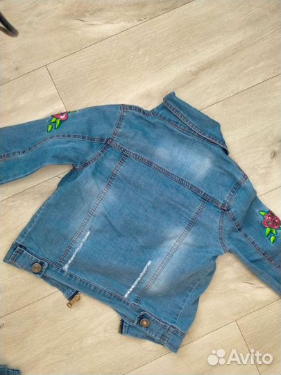 Джинсовый костюм для девочки 92