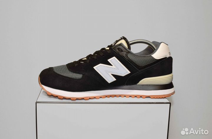 New Balance 574 (42-46, Черно-белые, Актуальные)