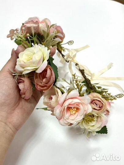 Венок с цветами на голову