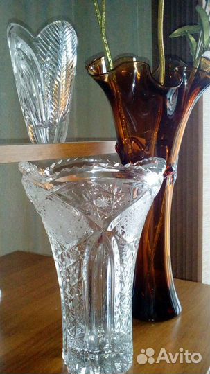 Вазы хрусталь цветное стекло
