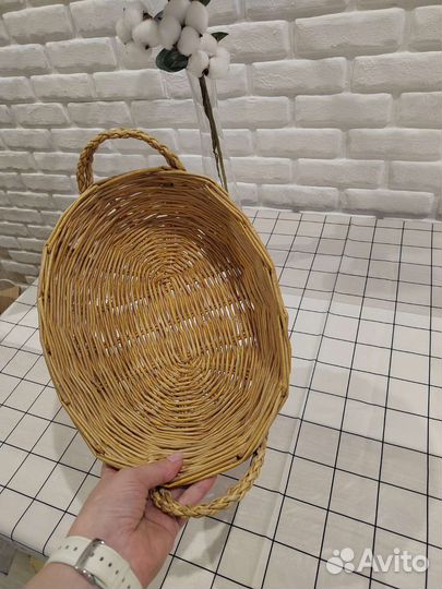 Корзина интерьерная из эко-лозы