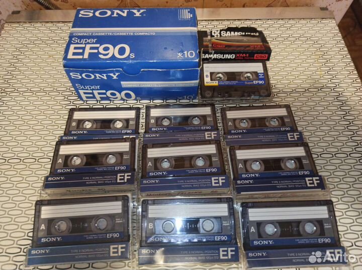 Аудиокассета Sony EF90 Made in Japan новые 1запись