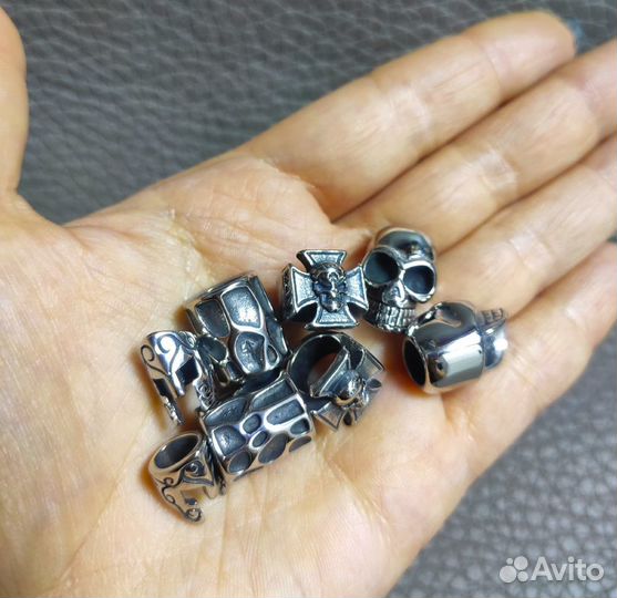 Бусины для бороды, дред, косичек