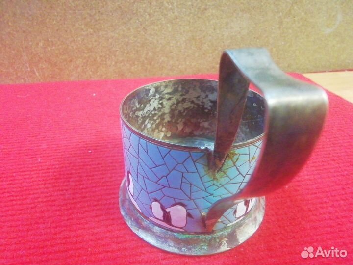 Подстаканник пингвины эмаль