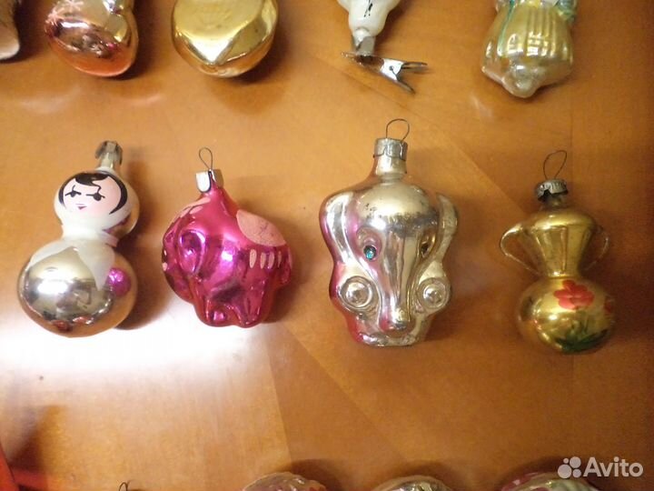 Елочные игрушки СССР на прищепках и подвесках