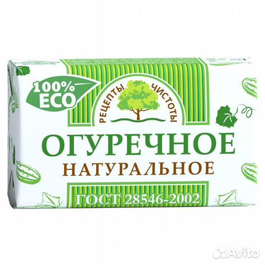 Мыло рецепты чистоты Огуречное 180г