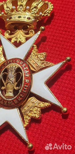 Орден Вазы, степ: кавалер 1 класса, 19 век, Швеция