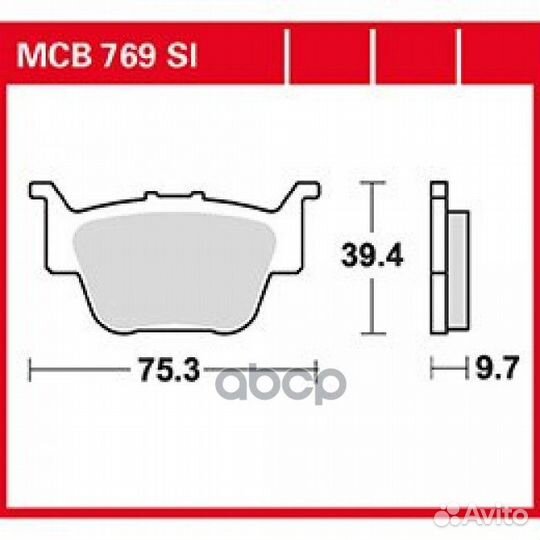 Колодки тормозные MCB769SI TRW