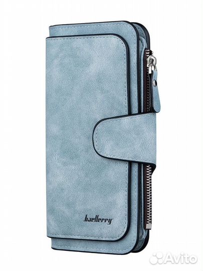 Женское портмоне клатч, светло-голубой