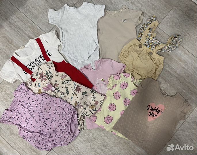 Вещи пакетом на девочку 74-80-86