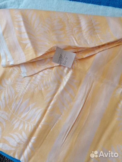 Штора льняная