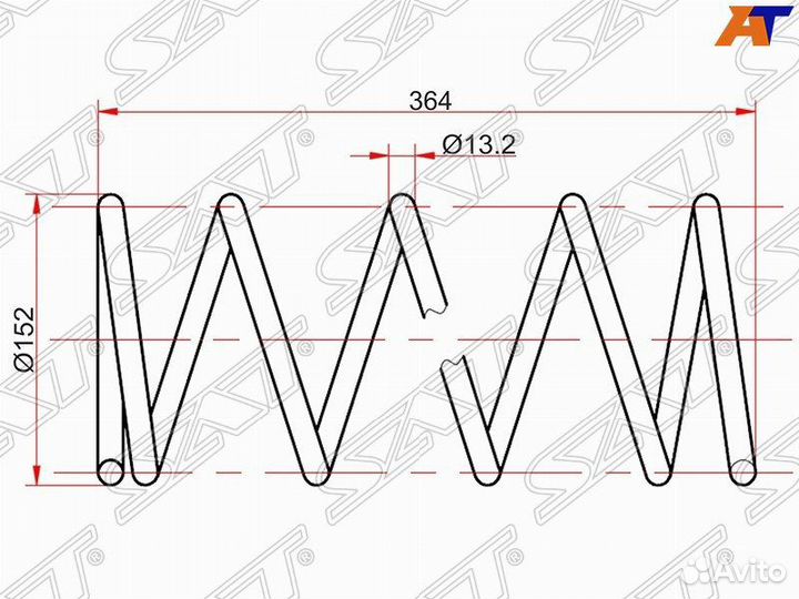 Комплект пружин 2шт передние toyota caldina /coron
