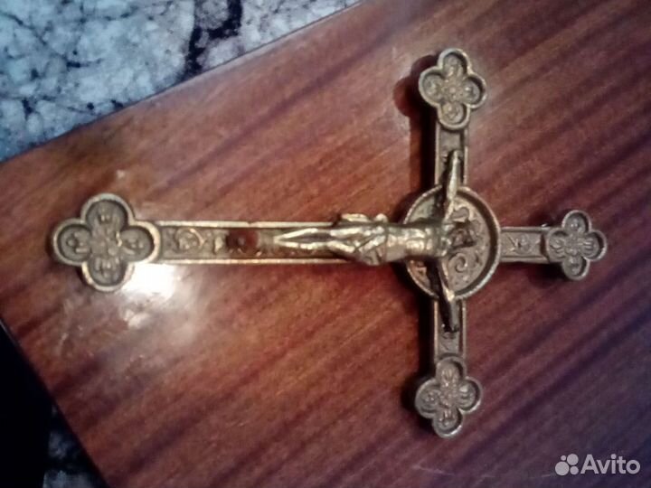 Крест наперсный латунь