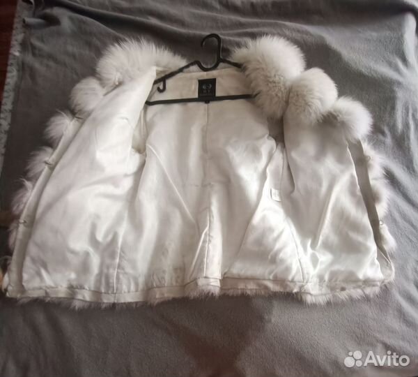 Шуба песцовая белая автоледи