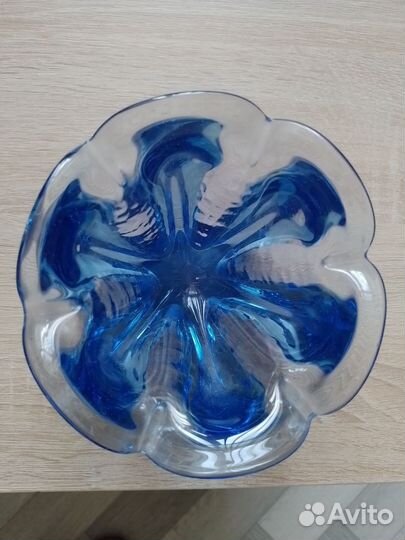 Ваза конфетница цветное стекло СССР