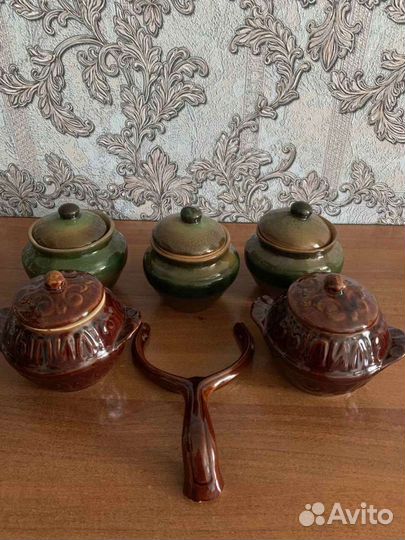 Вазы для экибано и глинянная посуда горшочки,кувши