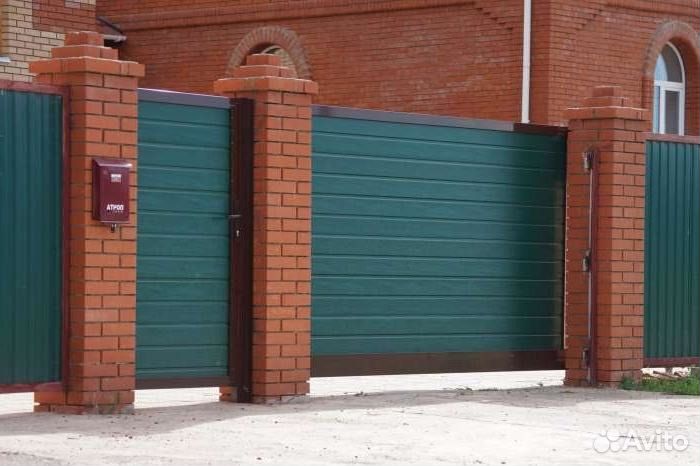 Откатные ворота и калитка