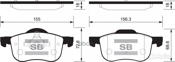 Колодки тормозные volvo S60 00-10 перед. SP2122