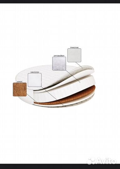 Матрас круглый 75см