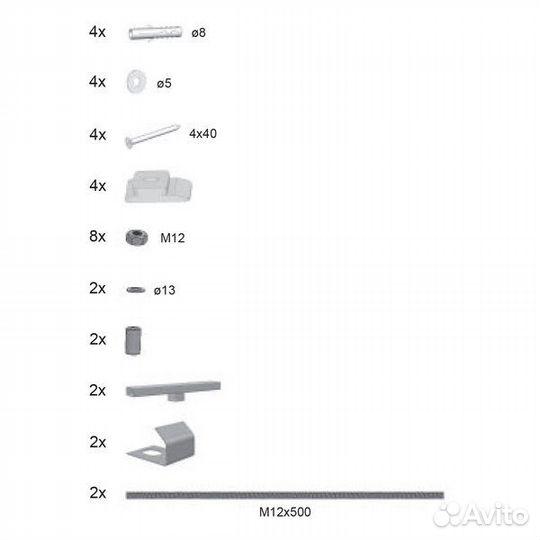 Крепление фронтальное U Ravak