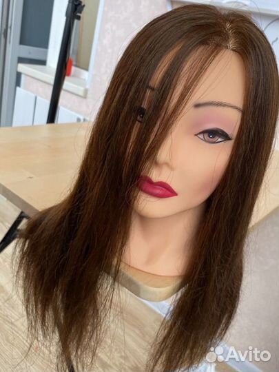 Голова манекен с натуральными волосами